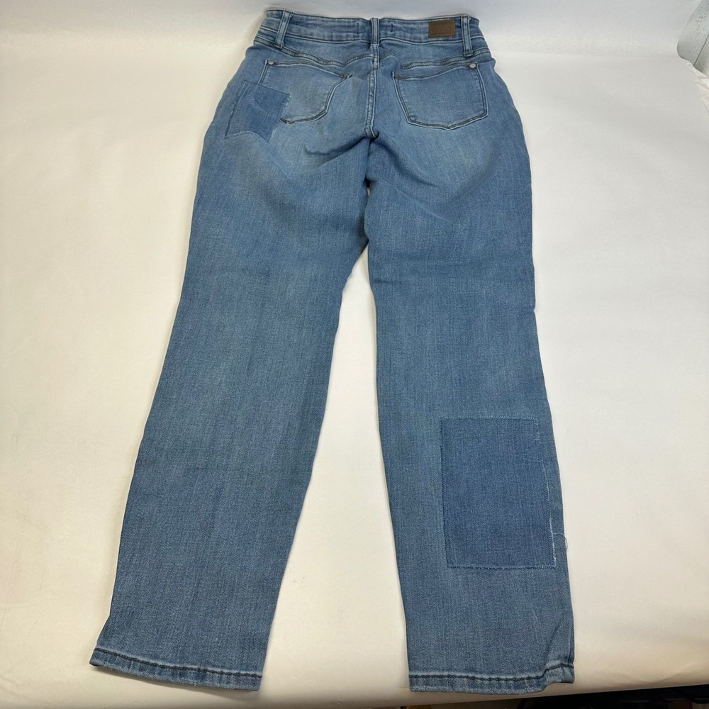 Judy Blue Los Angeles Patchwork Boyfriend Jeans Medium Wash Blue Size 9/29